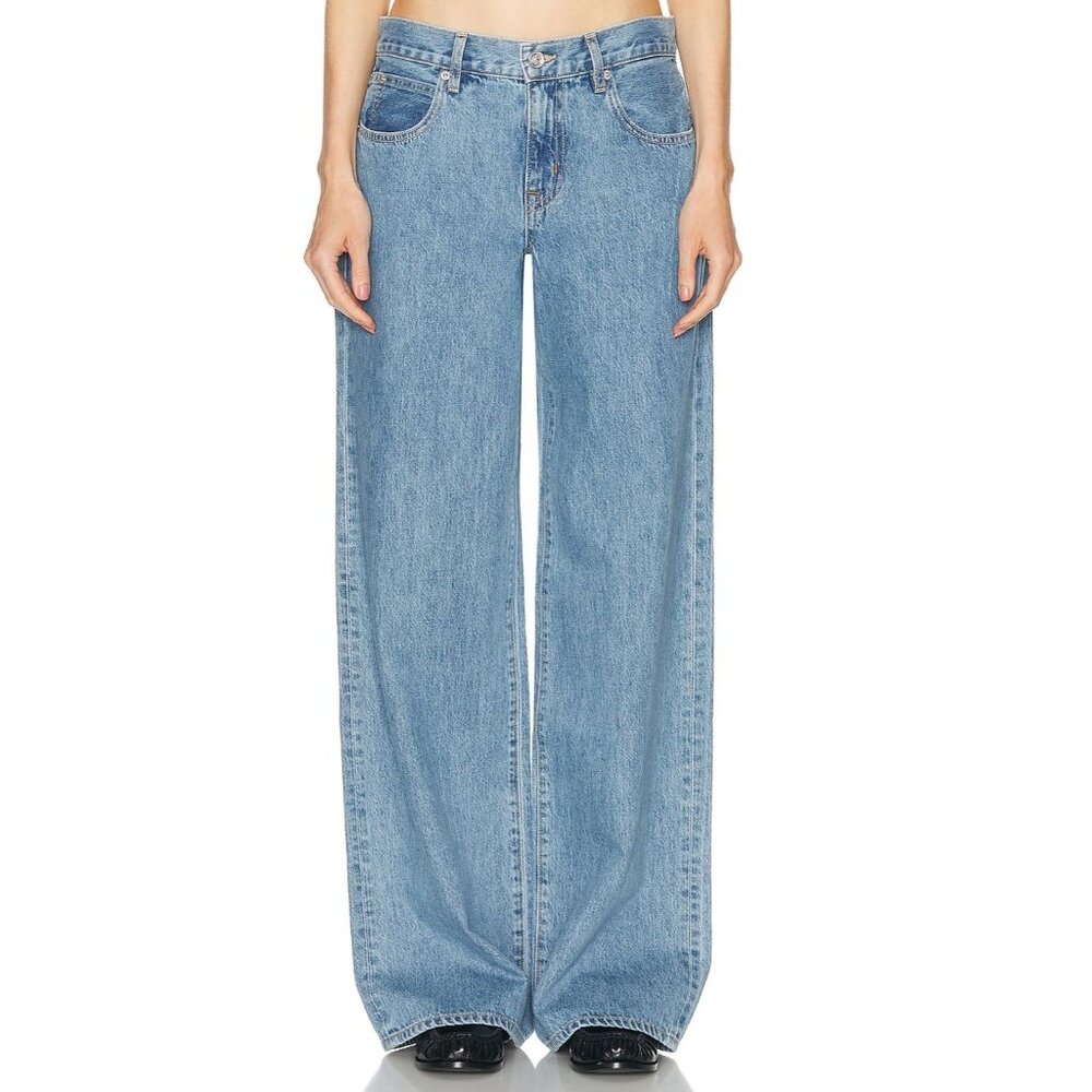 NEW SLVRLAKE Mica Wide Leg Low Rise Jeans in Sunset Angel Size 29